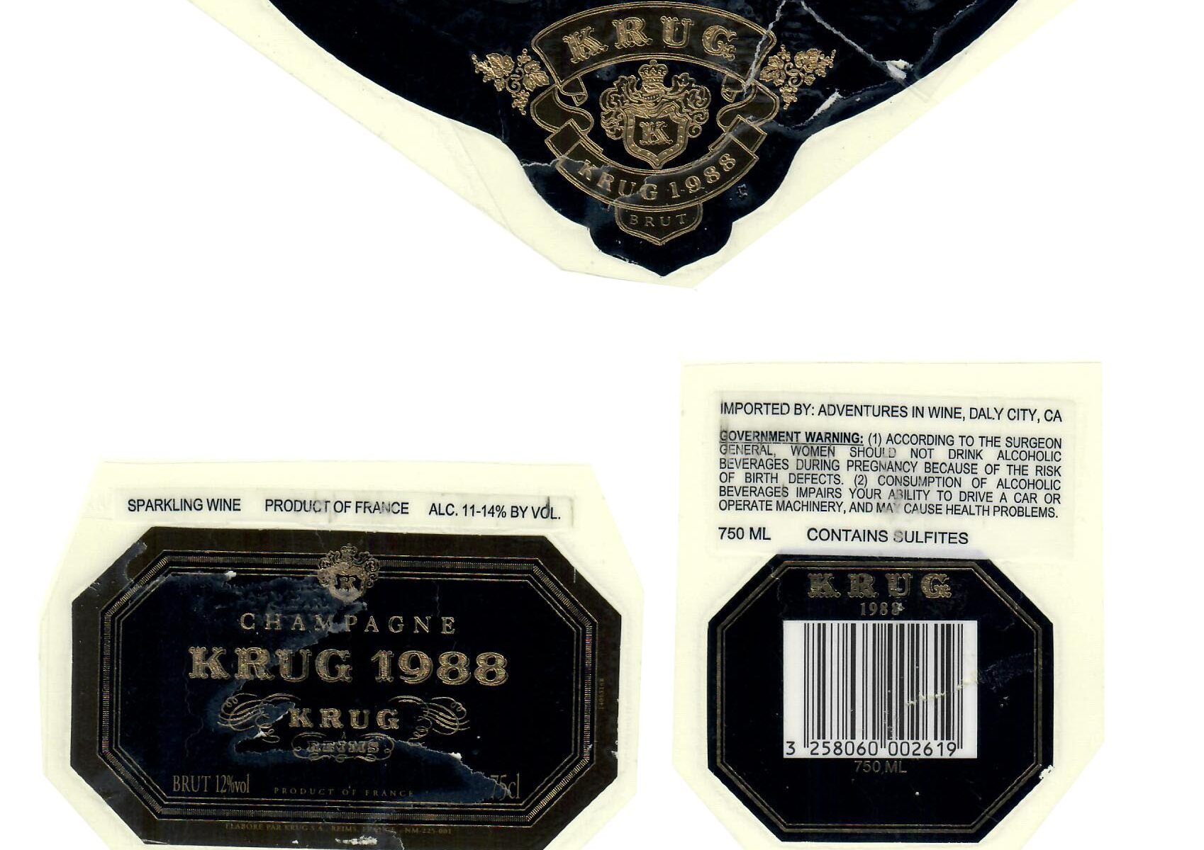 File:Krug Champagne back label with ID number and UK health warning.jpg -  Wikimedia Commons